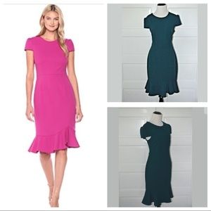 Betsey Johnson Scuba Crepe Dress Teal 